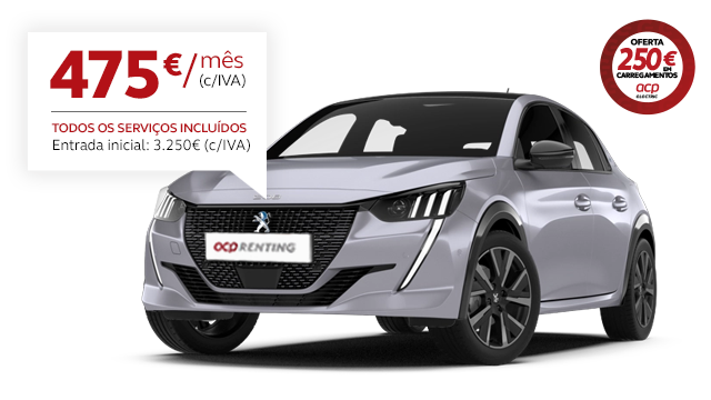 ACP Renting particulares - Novo Peugeot e-208 Active Pack