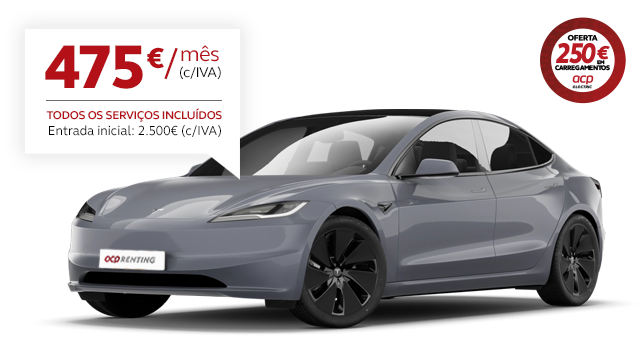 ACP Renting - Tesla Model 3 Tração Traseira Premium 283 cv