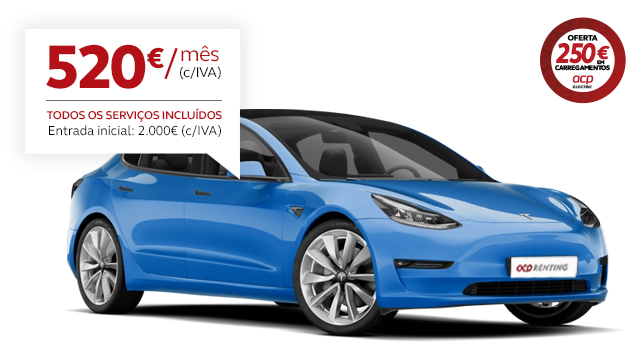 ACP Renting - Tesla Model 3 Tração Traseira Premium 283 cv
