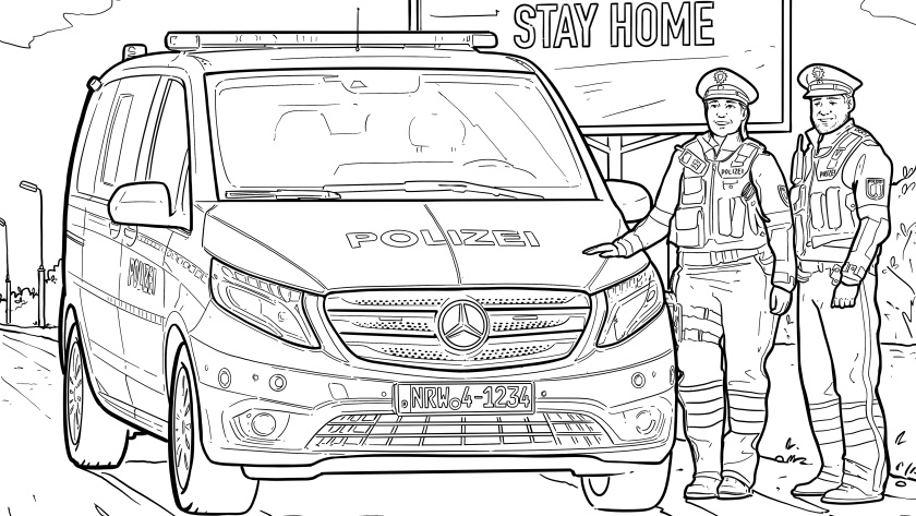 Desenho de acidente de carro para colorir