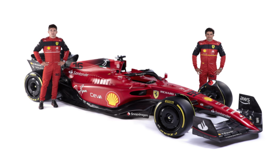 Carro de corrida vermelho, carro de Fórmula 1 Scuderia Ferrari